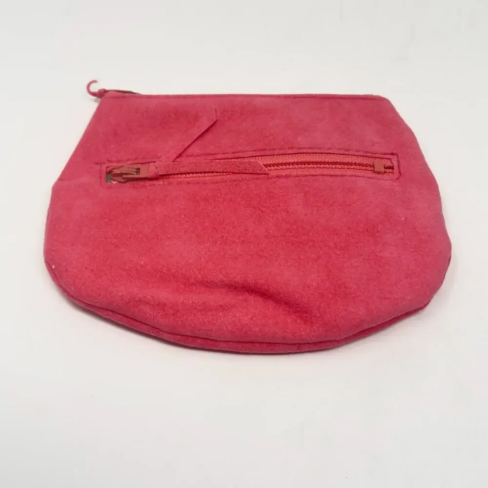 Vintage Ultra Suede Cosmetics Makeup Pencil Bag and Coin Purse Set of 3